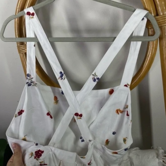 Reformation Cruise Dress Fruit Midi – White, Size 10 ✨ - Picture 4 of 7